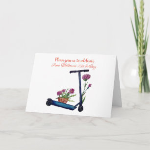 Arte de Wtareolor de Convite de Aniversário