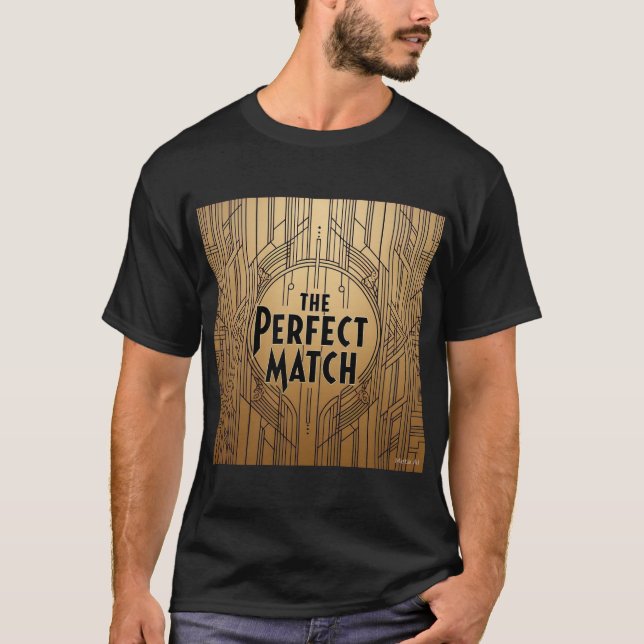 Arte Deco A Camisa De Homens De Combinação Perfeit (Frente)