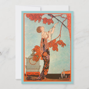 Arte Deco Antigo, Passarinho Volúvel por George Ba