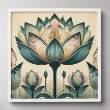 Arte Deco, Arte Nova Arte de Parede Lótus