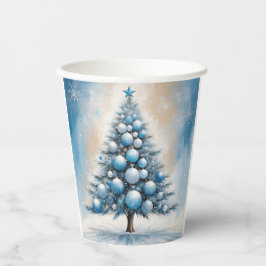 Arte Deco Árvore de Natal Azul Ornamentos Luxuosos