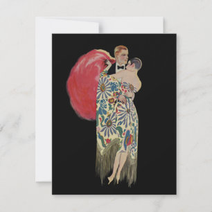 Arte Deco Dançando, Vintage Amor e Romance