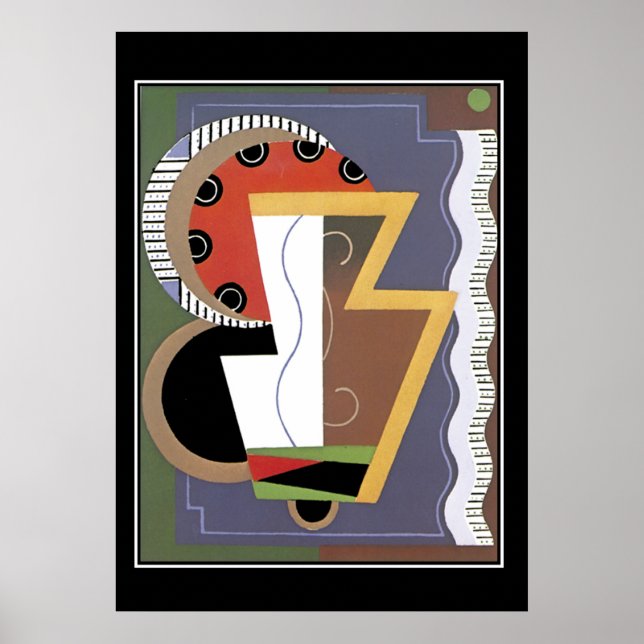 Arte Deco Impressão Retro Vintage (Frente)