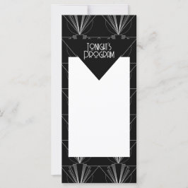 Arte Deco Preto e Branco Programa Gatsby