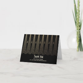 Arte Deco Preto e Dourado Agradecimento de Casamen