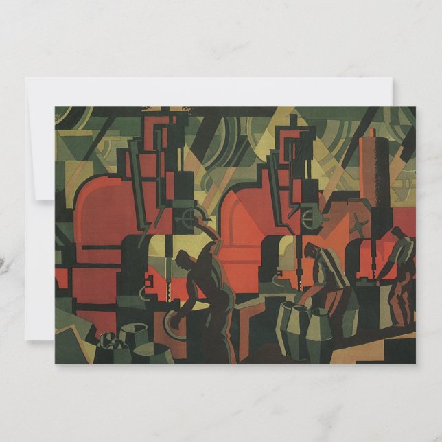 Arte Deco Vintage Negócios Industriais de Fabricaç (Frente)