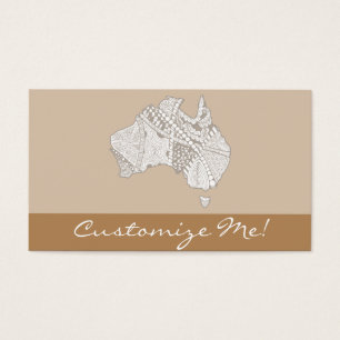 Arte Decorativa do Mapa da Austrália