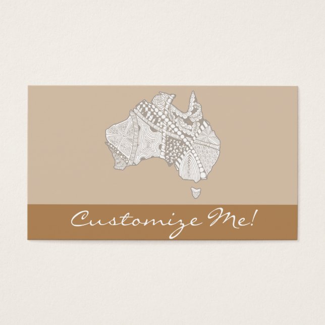 Arte Decorativa do Mapa da Austrália (Frente)
