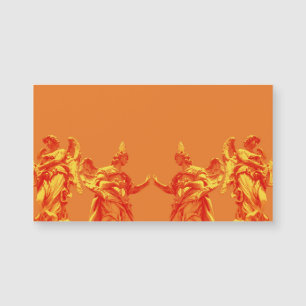 Arte digital cor laranja com esculturas