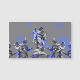 Arte digital de esculturas com pincéis de cor azu