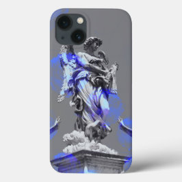 Arte digital de esculturas pincéis de cor azul