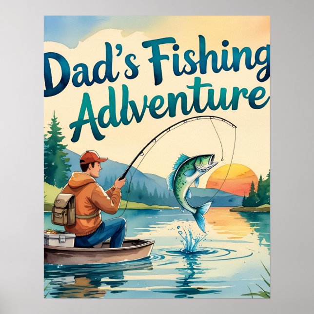 Arte digital Poster de Pai de  de pesca (Frente)