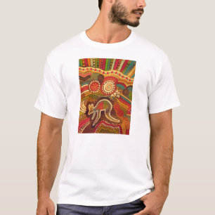 Arte do aborígene do t-shirt