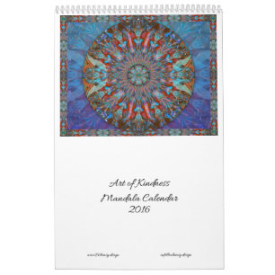 Arte do calendário 2016 da mandala da bondade