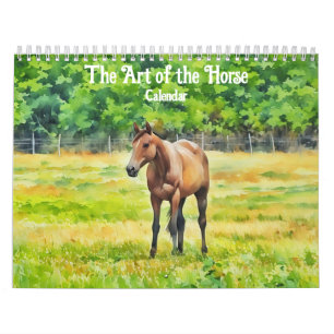 Arte do Calendário do Cavalo