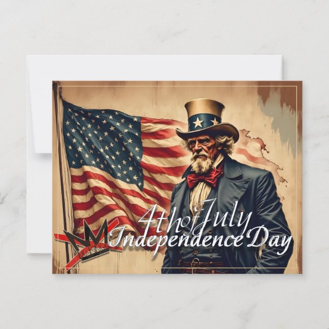 Arte do Dia da Independência do Tio Sam Sem Reis (Frente)