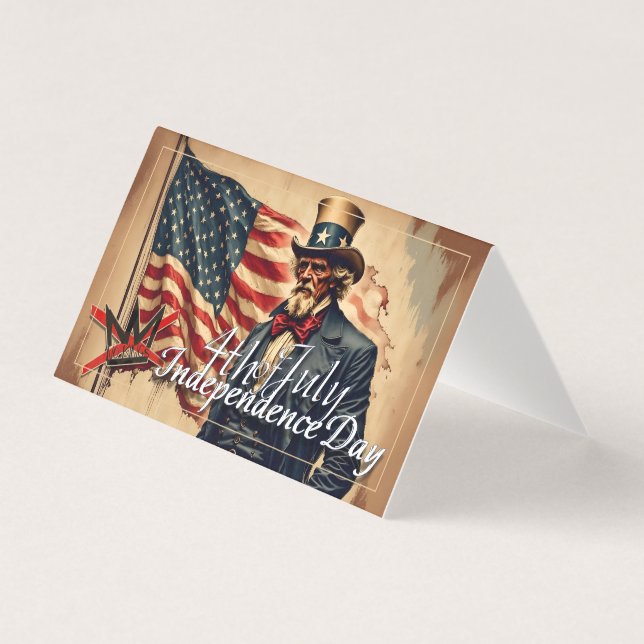 Arte do Dia da Independência do Tio Sam Sem Reis (Frente)