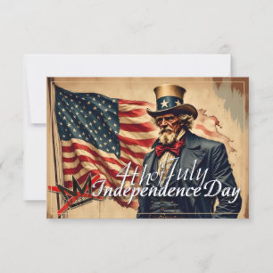 Arte do Dia da Independência do Tio Sam Sem Reis