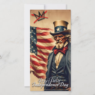 Arte do Dia da Independência do Tio Sam Sem Reis