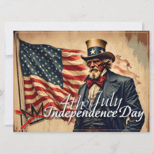 Arte do Dia da Independência do Tio Sam Sem Reis