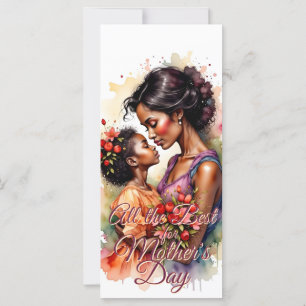 Arte do Dia das Mães em Estilo Aquarela