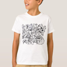 Arte do doodle do t-shirt para miúdos