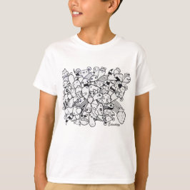 Arte do doodle do t-shirt para miúdos