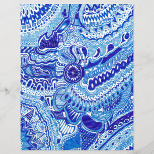 Arte do estilo Royal Blue/White Ming