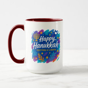 Arte do Festival das Luzes de Hanukkah – Caneca Co