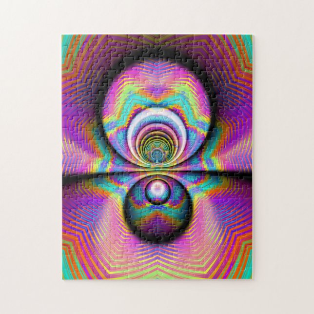 Arte do Fractal o quebra-cabeça da reflexão (Vertical)