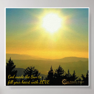 Arte do Palavra da Imensão - Poster do Sol