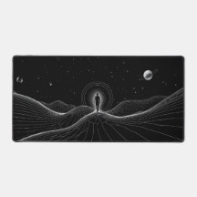 Arte do Portal de Espaço Negro e Branco minimalist