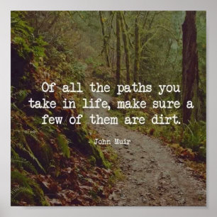 Arte do poster das citações da estrada de terra