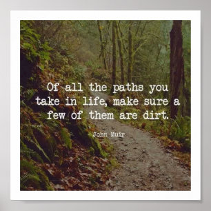 Arte do poster das citações da estrada de terra