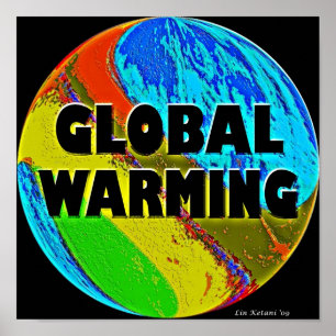 Arte do poster do aquecimento global