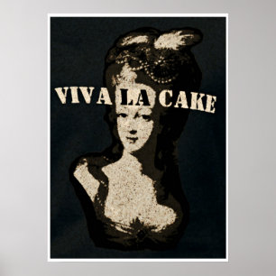 Arte do poster do bolo do la da rainha Marie