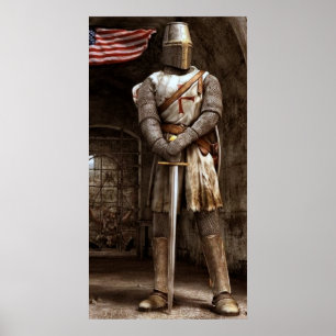 Arte do poster do cavaleiro de Templar