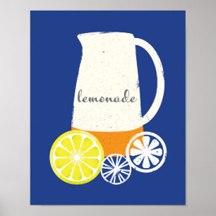 Arte do poster do jarro da limonada