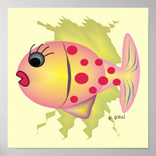 Arte do poster dos peixes de Whisical por Gail