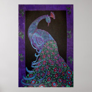 Arte do poster - pavão orgulhoso