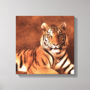 Arte do tigre Siberian - canvas