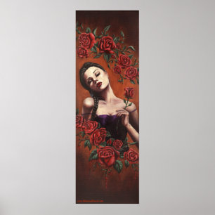 Arte do vampiro do poster do vampiro dos rosas do