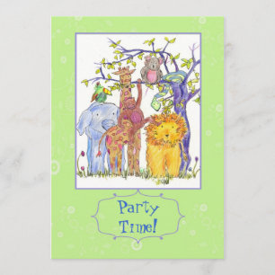 Arte dos animais do jardim zoológico do convite d