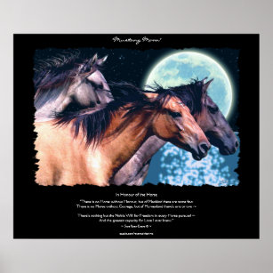 Arte e Poster Poema de Cavalos de Mustang em Espan