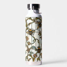 Arte elegante art nouveau botânico vidro manchado