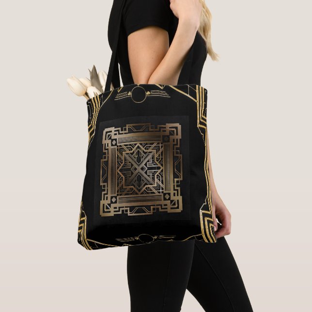 Arte elegante Deco Gatsby Wedding Tote Bag (Close Up)
