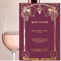 Arte elegante Uva-Foil Convite