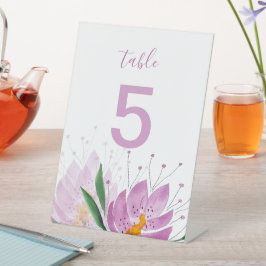 Arte em Aquarela Floral Boho Lilás