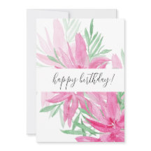 Arte em Aquarela Floral Rosa Florindo no Verão
