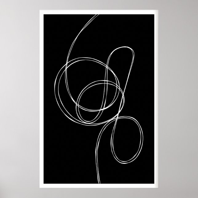 Arte em Impressão Abstrata para Parede Linhas Bran (Frente)